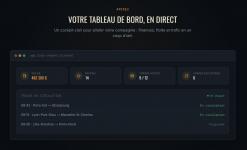 Votre tableau de bord, en direct